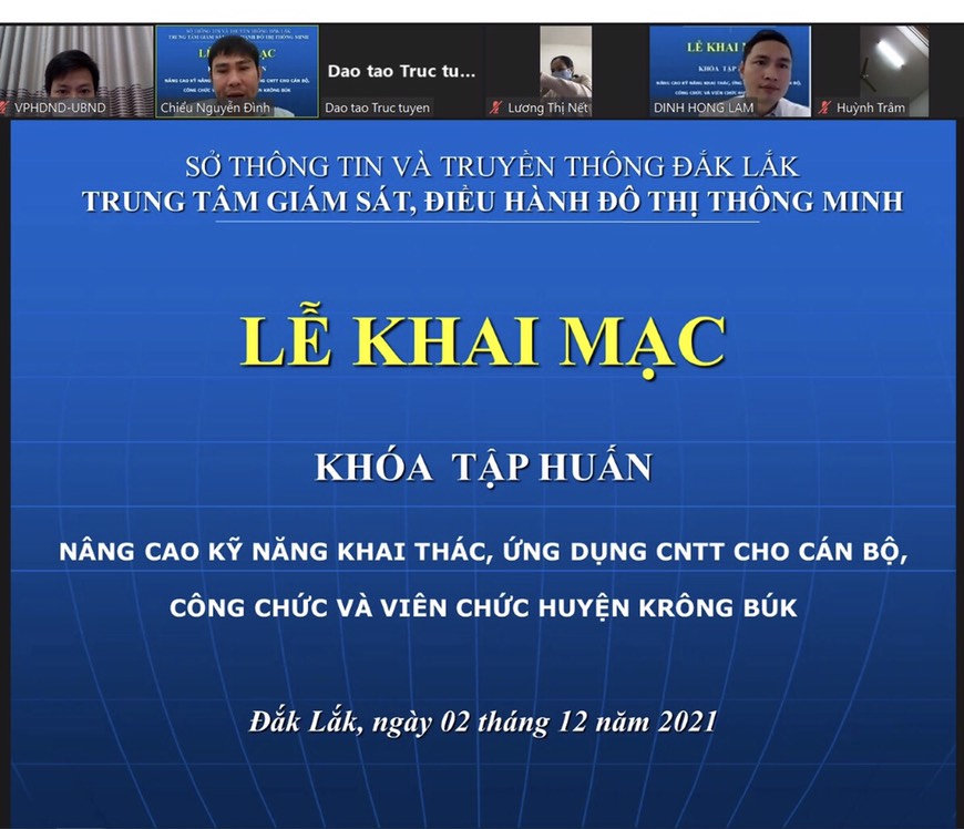 Tập huấn nâng cao kỹ năng khai thác, ứng dụng công nghệ thông tin cho cán bộ, công chức và viên chức huyện Krông Búk
